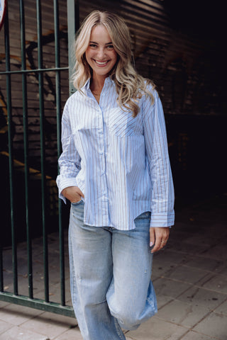 Cato Blouse - Lichtblauw