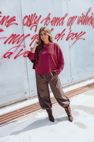 Lisa Longsleeve - Roze/Bruin