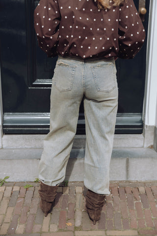 Evy Wide Leg Jeans - Dusty Denim