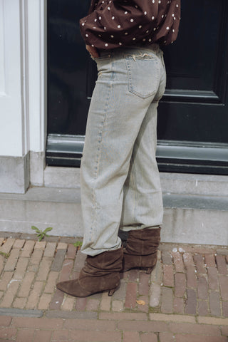 Evy Wide Leg Jeans - Dusty Denim