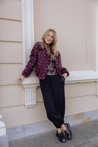 Aria Ruit Top - Bordeaux