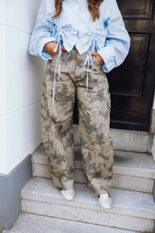 Heather Barrel Jeans - Army