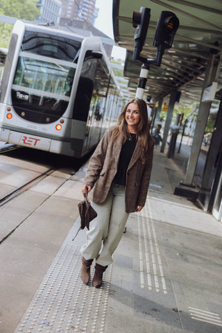 Esther Ruit Blazer - Bruin
