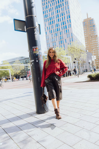 Tyra Longsleeve - Rood/Bruin