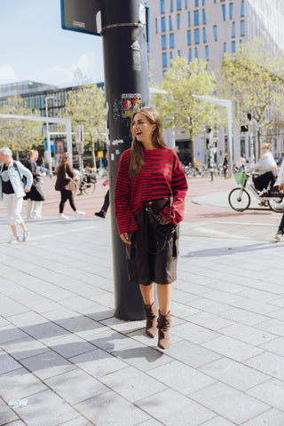 Tyra Longsleeve - Rood/Bruin
