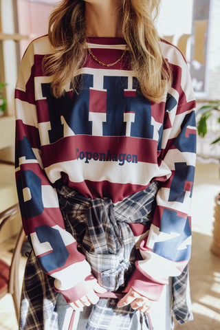 Copenhagen Sweater - Bordeaux/Offwhite