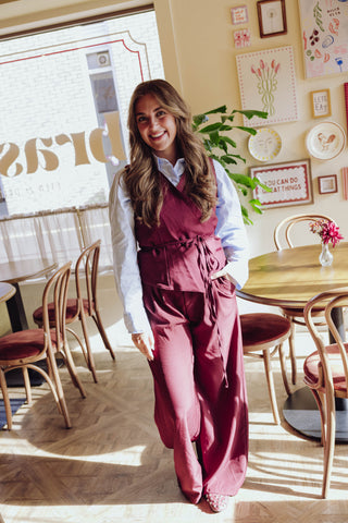 Vieve Waistcoat - Bordeaux