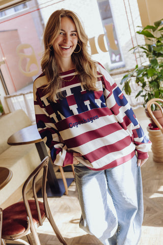 Copenhagen Sweater - Bordeaux/Offwhite