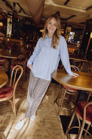 Inez Blouse - Lichtblauw