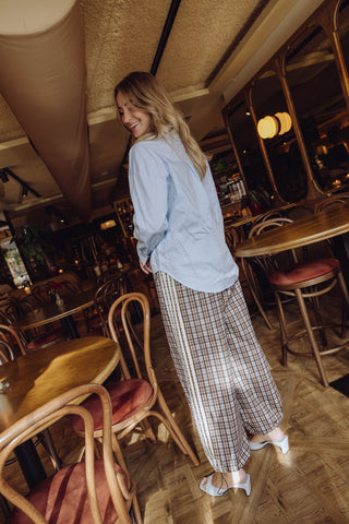 Inez Blouse - Lichtblauw