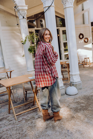 Amour Ruit Blouse - Bordeaux