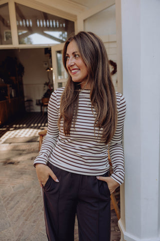 Kelsey Longsleeve - Beige/Bruin