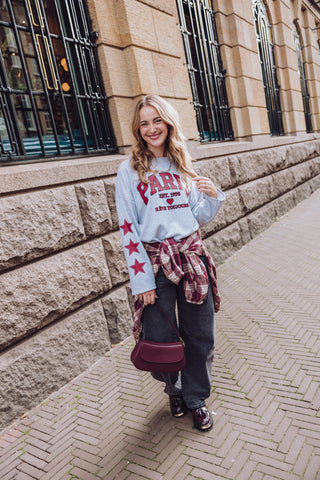 Paris Star Longsleeve - Grijs