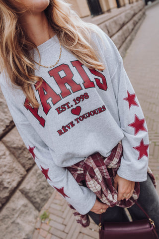 Paris Star Longsleeve - Grijs