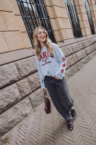 Paris Star Longsleeve - Grijs