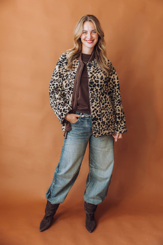 Reversible Teddy Jacket - Leopard