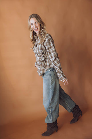 Lisanne Ruit Blouse - Bruin
