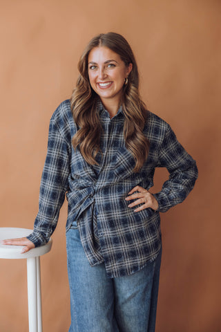 Lucia Strass Blouse - Navy