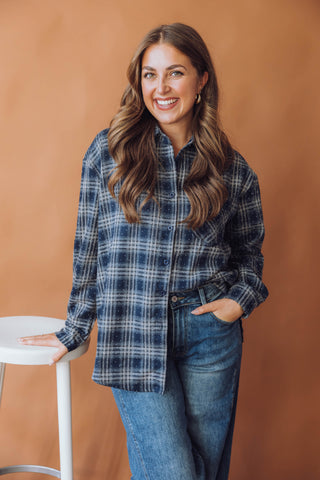 Lucia Strass Blouse - Navy