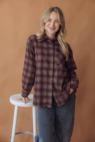 Lucia Strass Blouse - Bordeaux