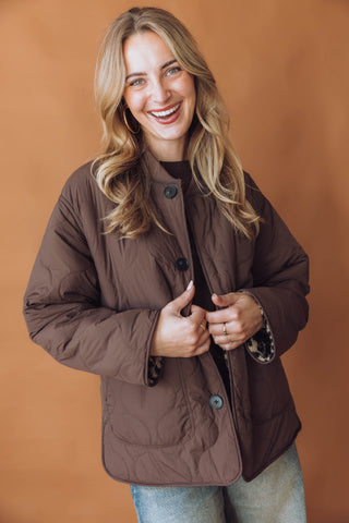 Reversible Teddy Jacket - Leopard