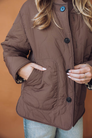 Reversible Teddy Jacket - Leopard
