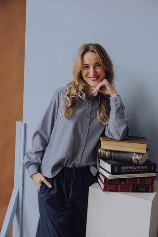 Marly Ruit Blouse -  Navy