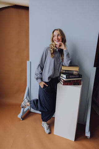 Marly Ruit Blouse -  Navy