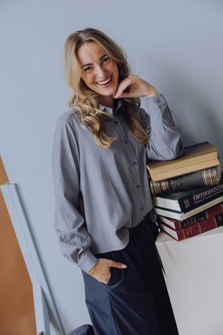 Marly Ruit Blouse -  Navy