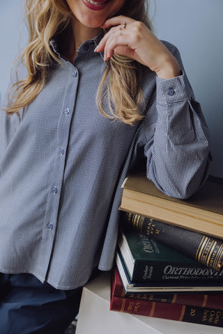 Marly Ruit Blouse -  Navy