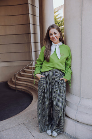 Lena Pleated Pants - Groen