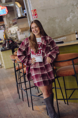 Kaitlyn Ruit Skirt - Bordeaux