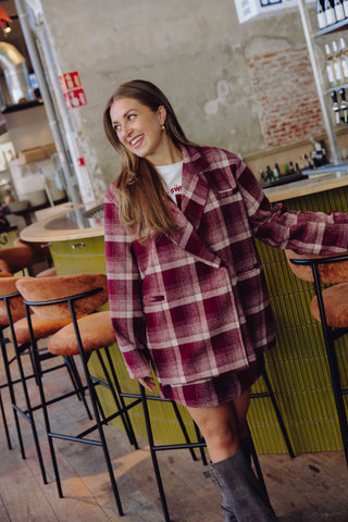 Kaitlyn Ruit Blazer - Bordeaux