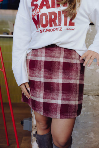 Kaitlyn Ruit Skirt - Bordeaux