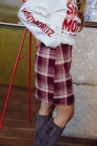 Kaitlyn Ruit Skirt - Bordeaux