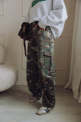 Vita Barrel Jeans - Camouflage