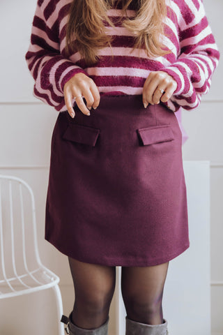 Reza Skirt - Bordeaux