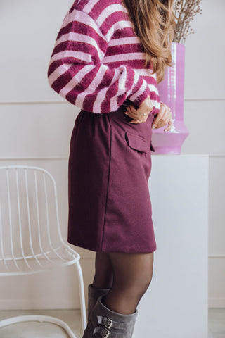 Reza Skirt - Bordeaux