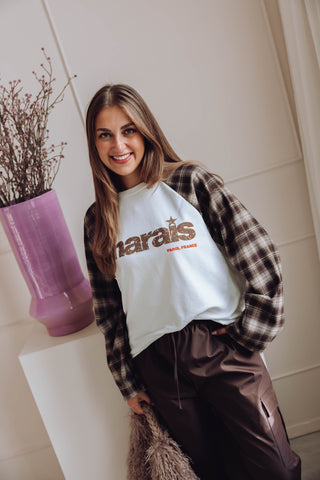 Marais Ruit Longsleeve - Bruin