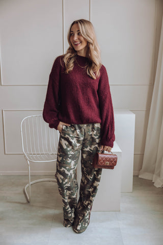 Noel Camouflage Pants - Bordeaux